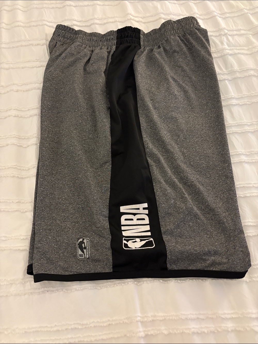 NBA Men's Gray and Black Athletic Shorts